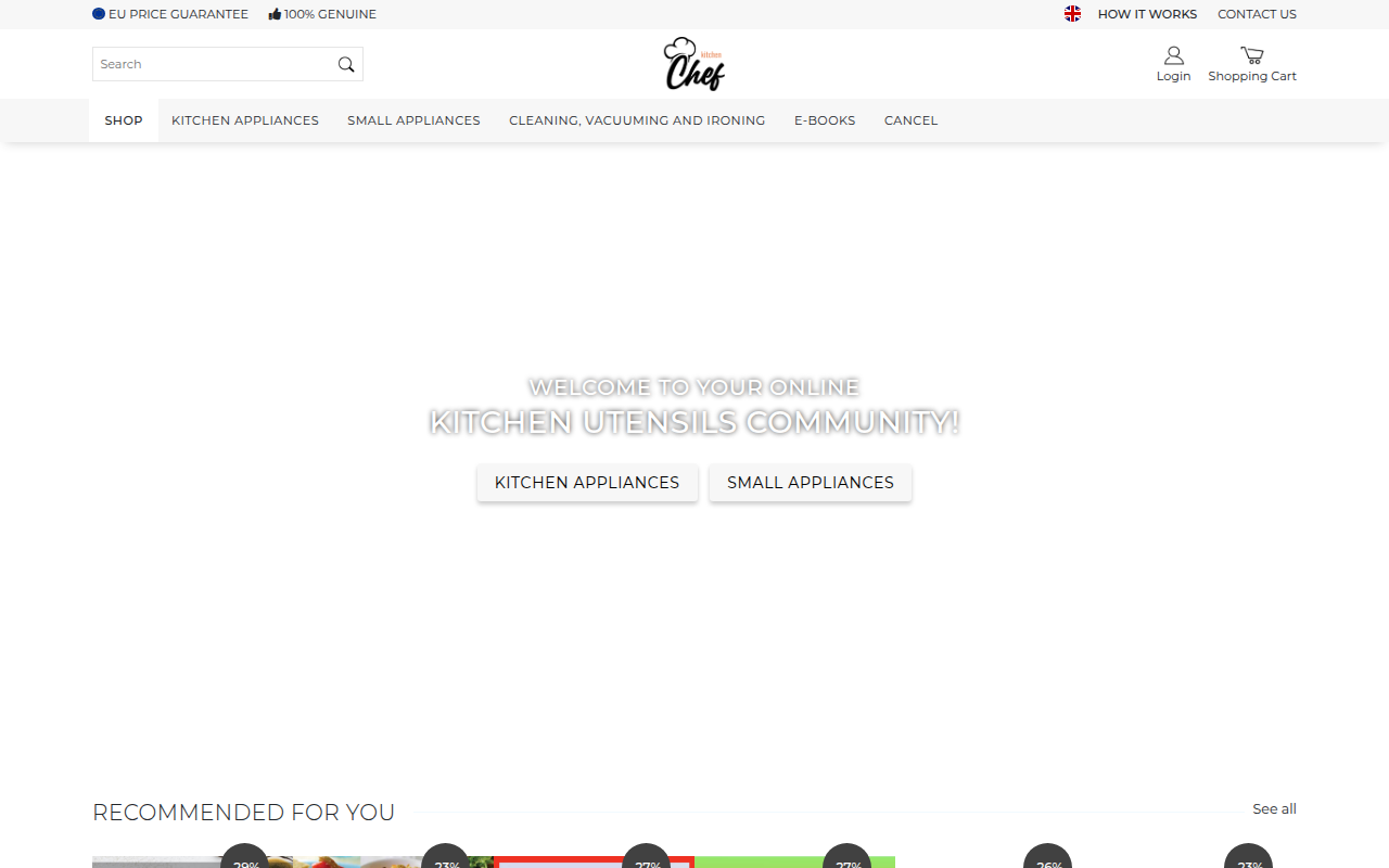 Screenshot van kitchenchef.club