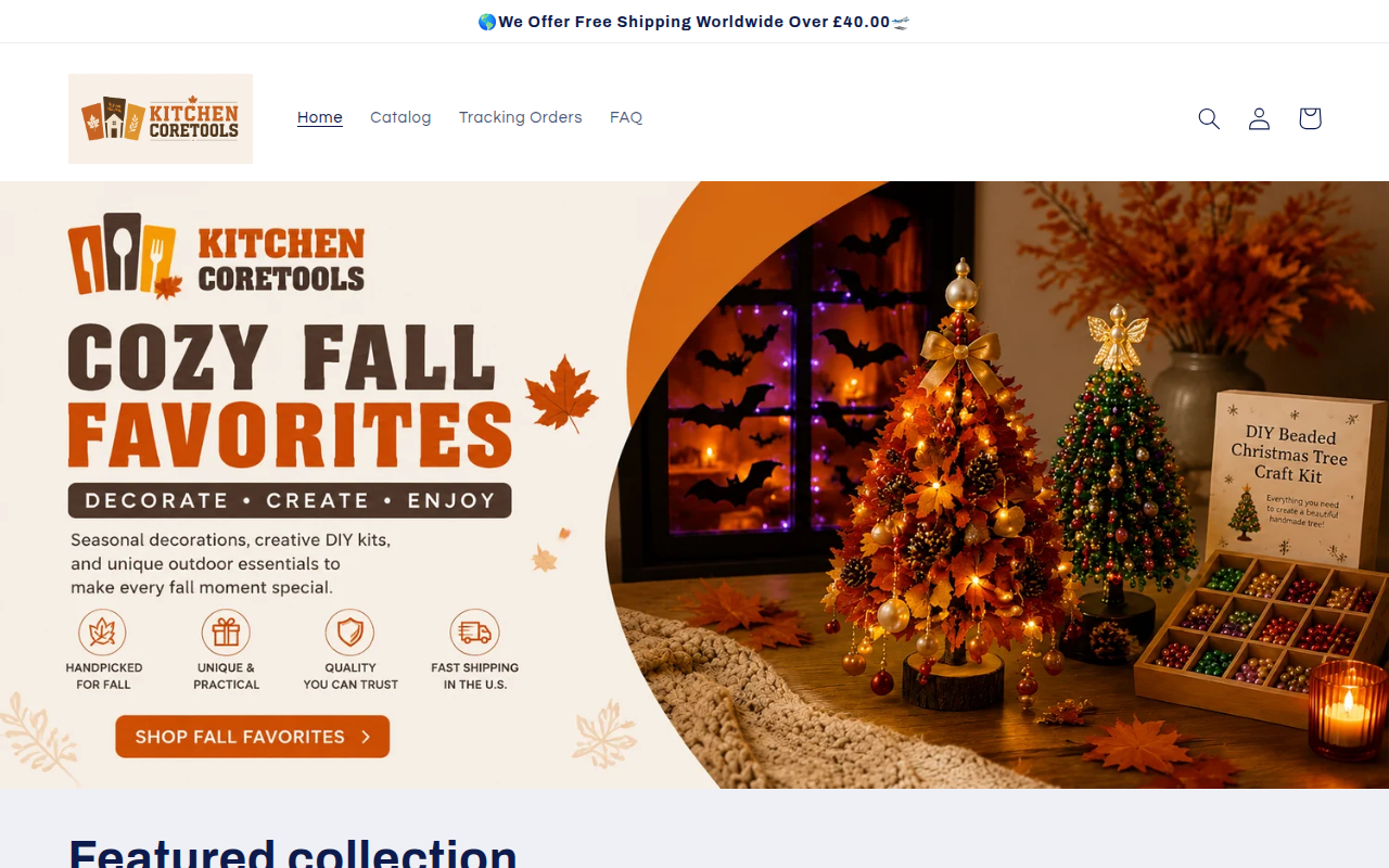 Screenshot van kitchencoretools.com