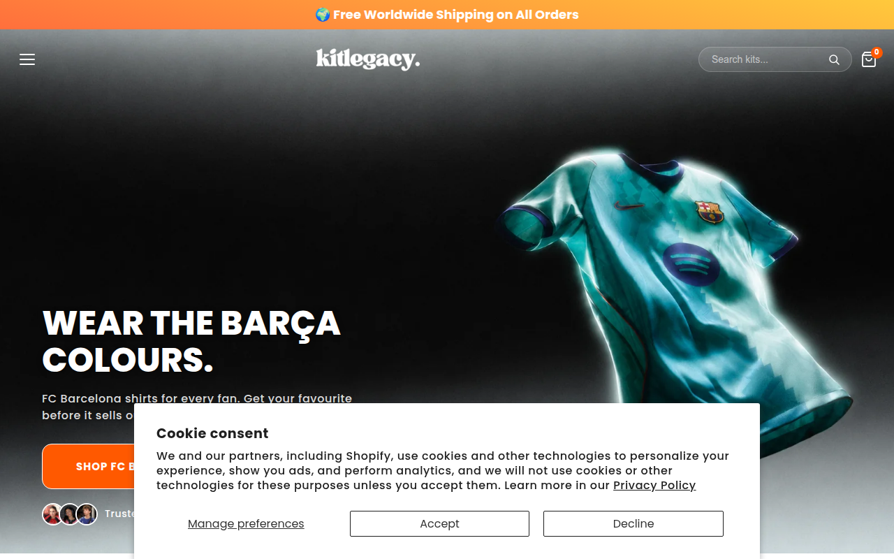 Screenshot van kitlegacy.com