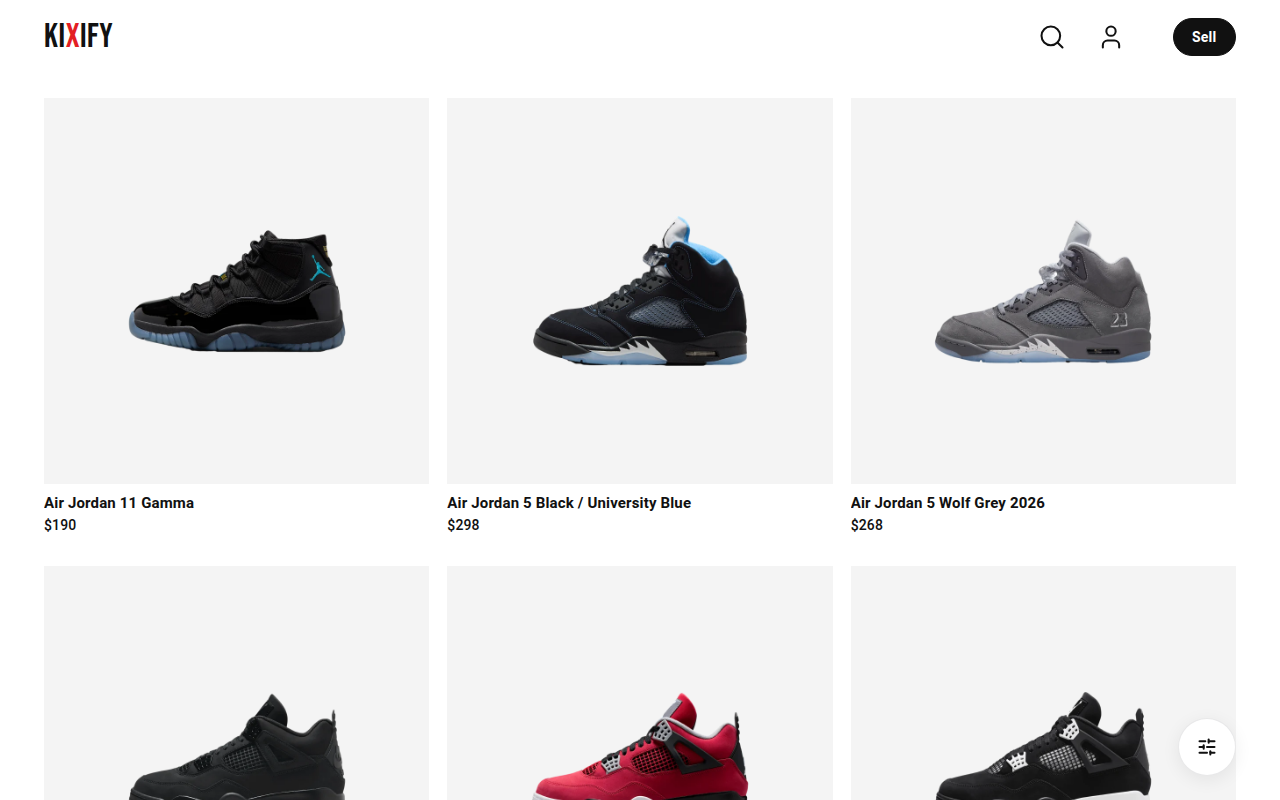 Screenshot van kixify.com