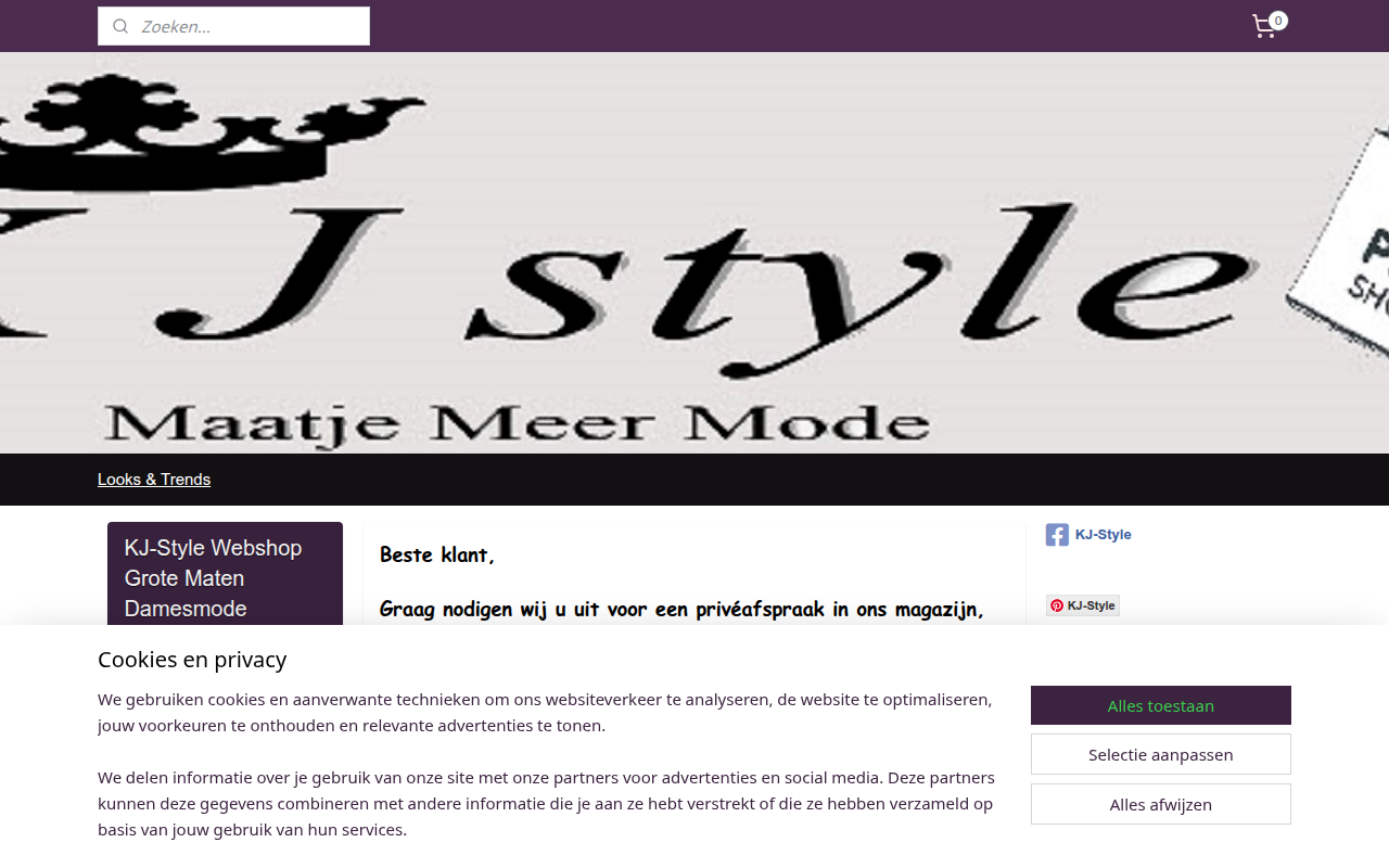 Screenshot van kj-style.nl