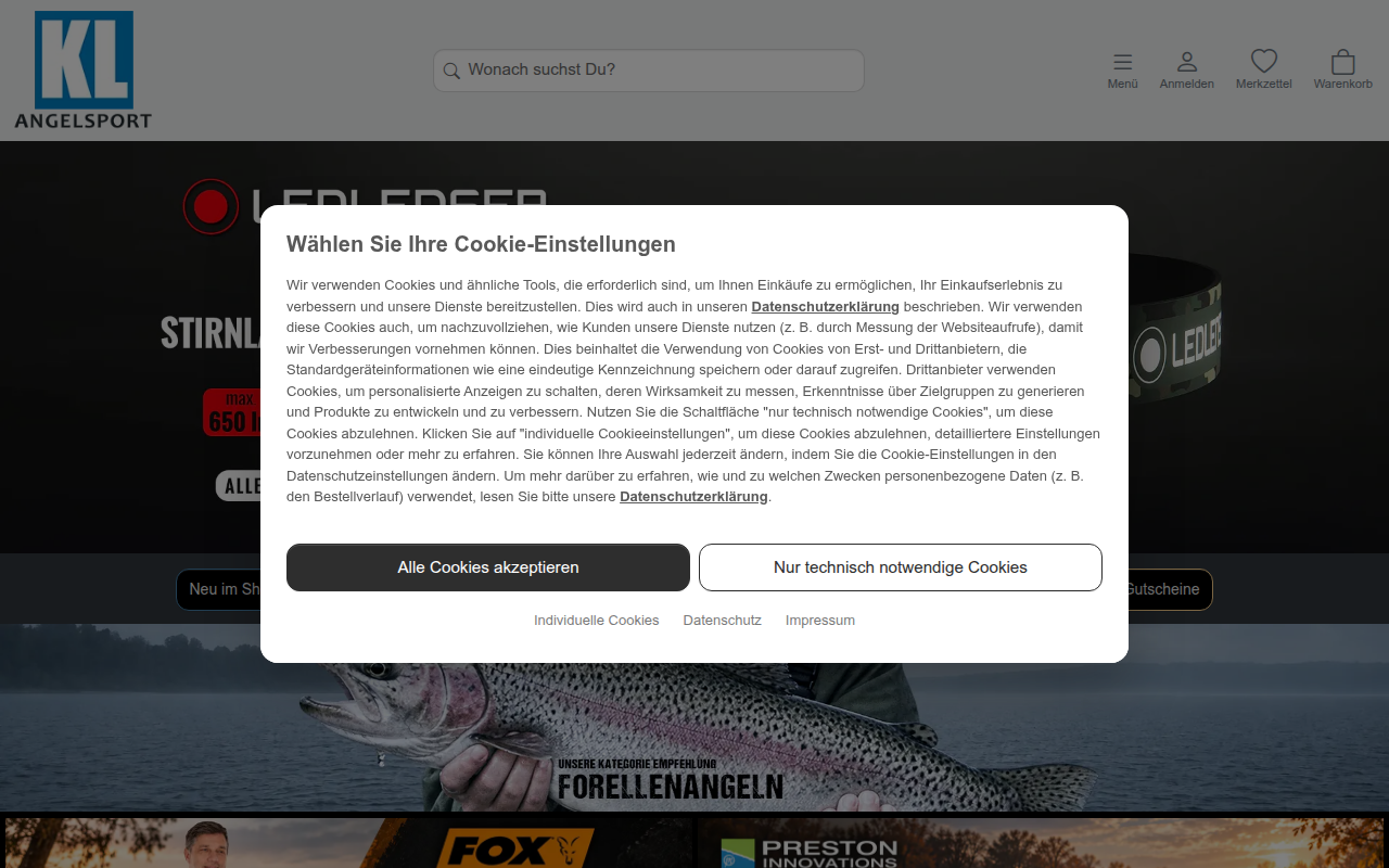Screenshot van kl-angelsport.de