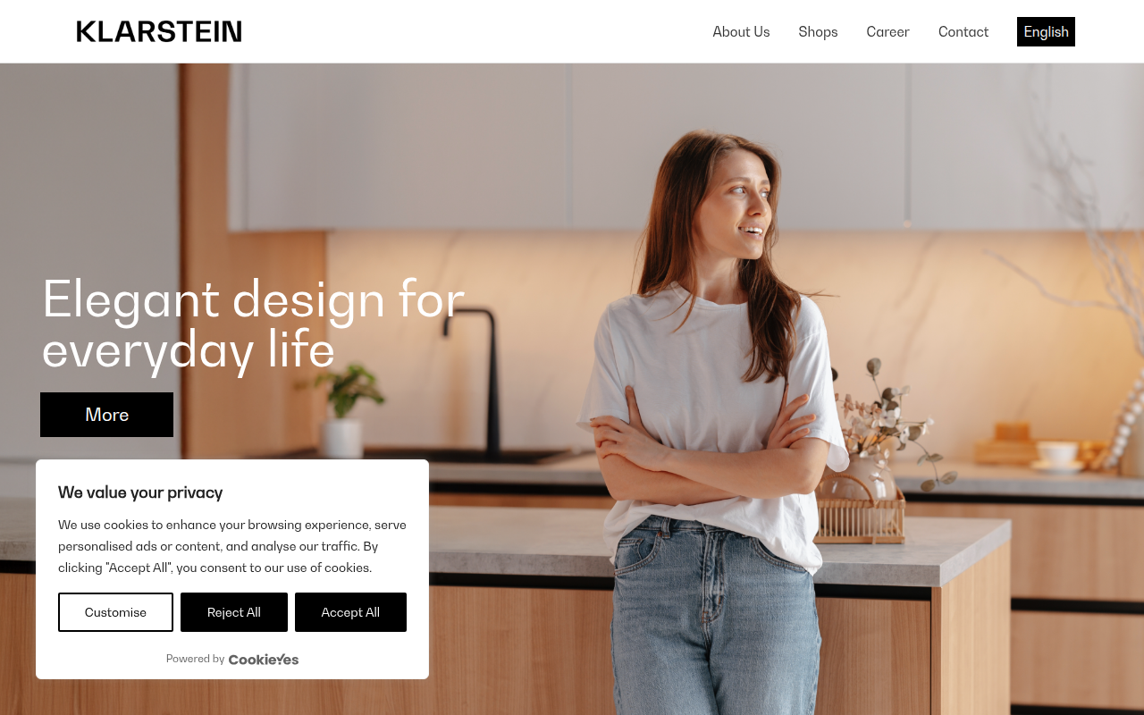 Screenshot van klarstein.com