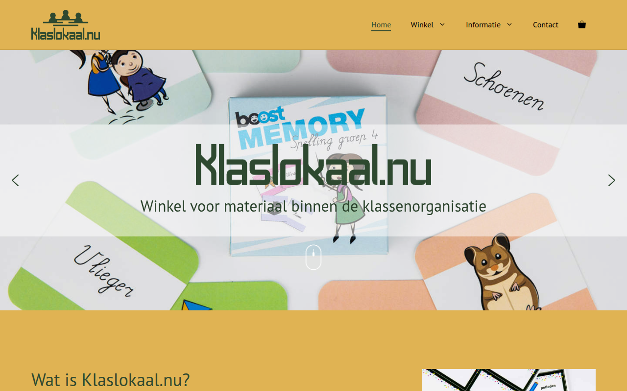 Screenshot van klaslokaal.nu