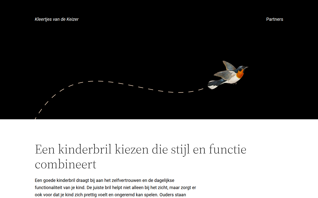 Screenshot van kleertjesvandekeizer.nl
