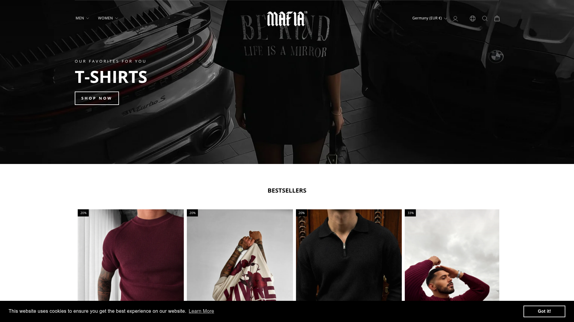 Screenshot van kleidermafia.com