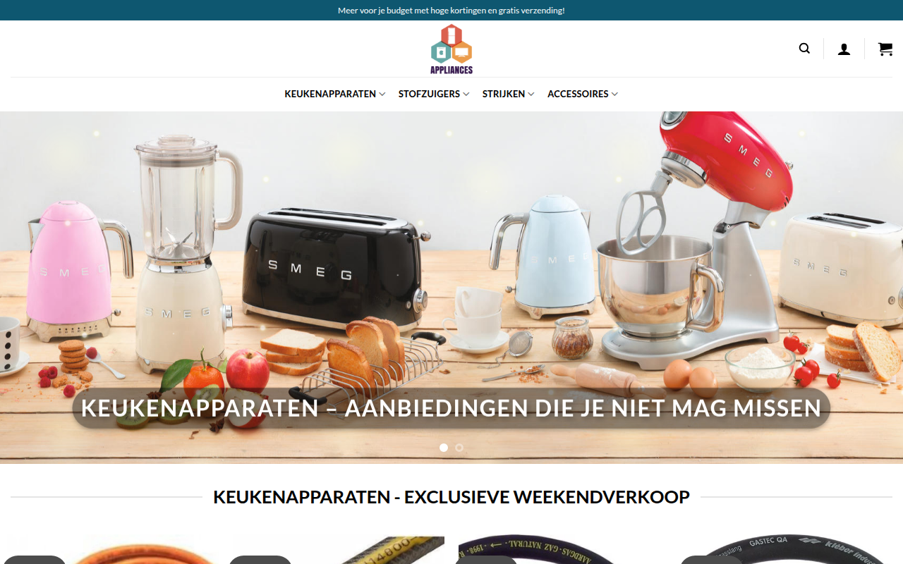 Screenshot van kleineapparatenshop.com