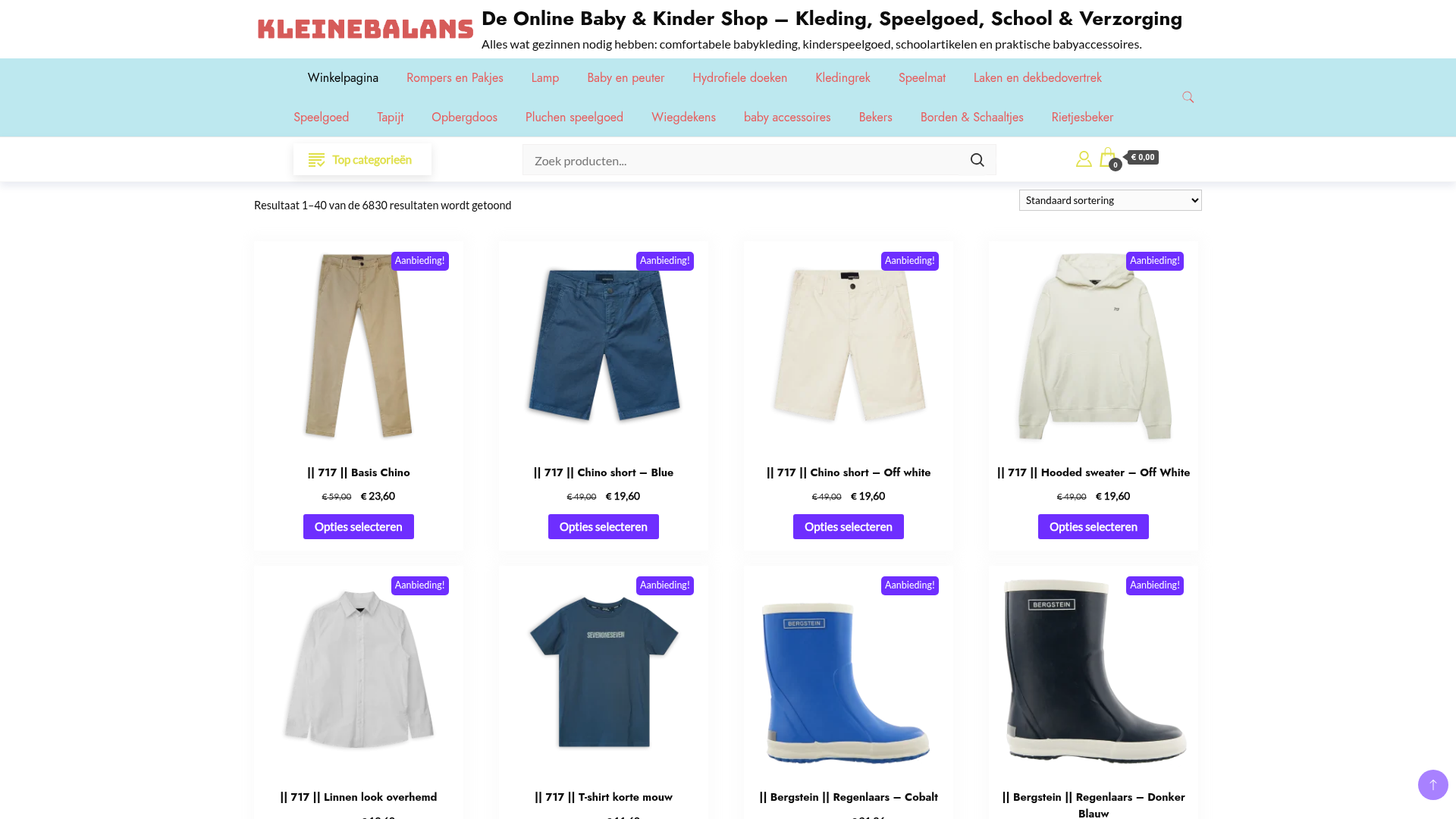 Screenshot van kleinebalans.com