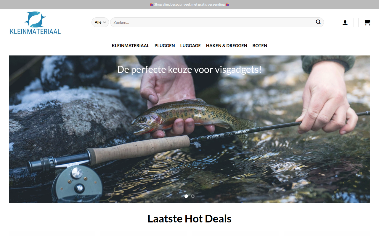 Screenshot van kleinmateriaalgoedkoop.com
