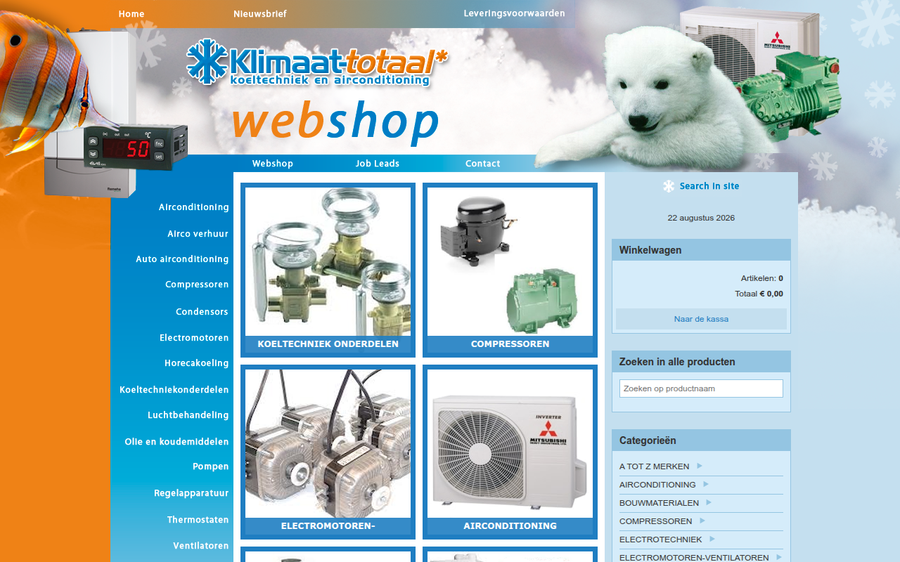 Screenshot van klimaat-totaal.nl