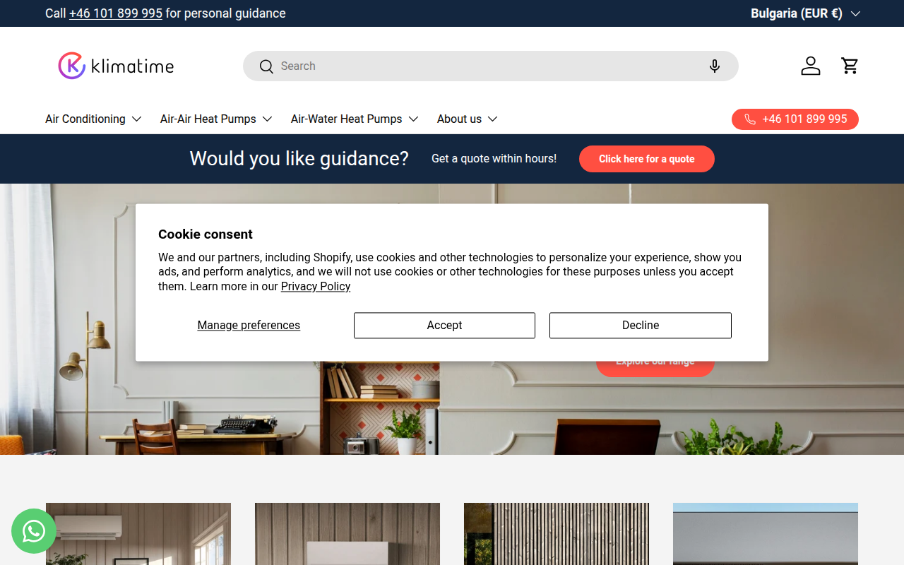 Screenshot van klimatime.com