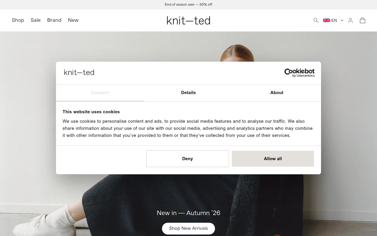Screenshot van knit-ted.com