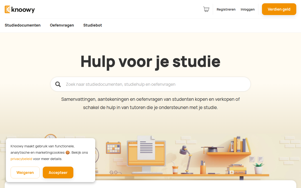 Screenshot van knoowy.be