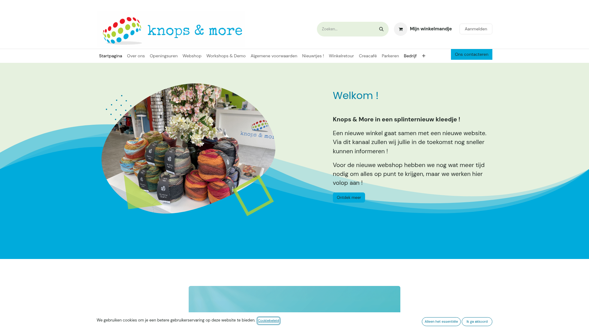Screenshot van knopsmore.be