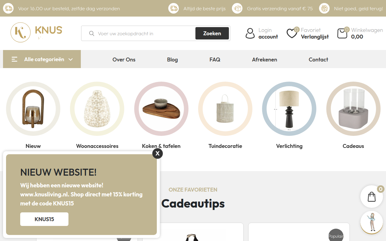 Screenshot van knuslifestyle.nl