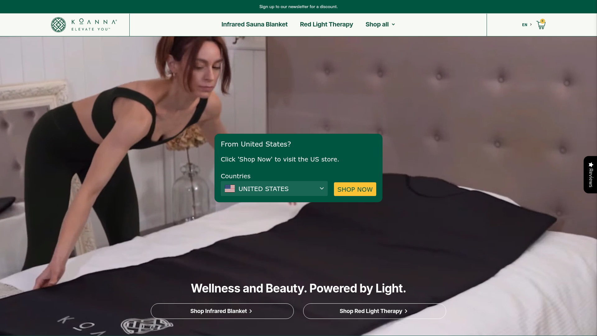 Screenshot van koanna.com