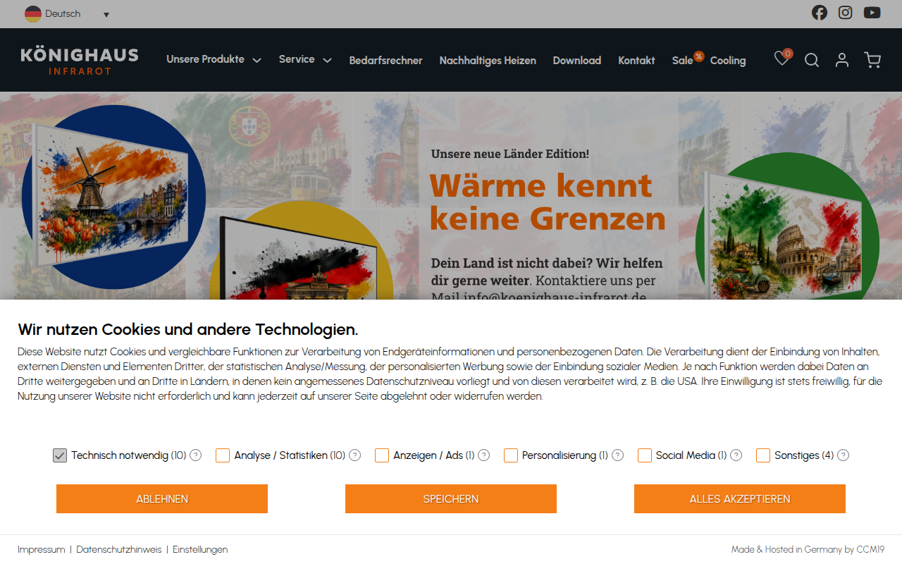 Screenshot van koenighaus-infrarood.nl