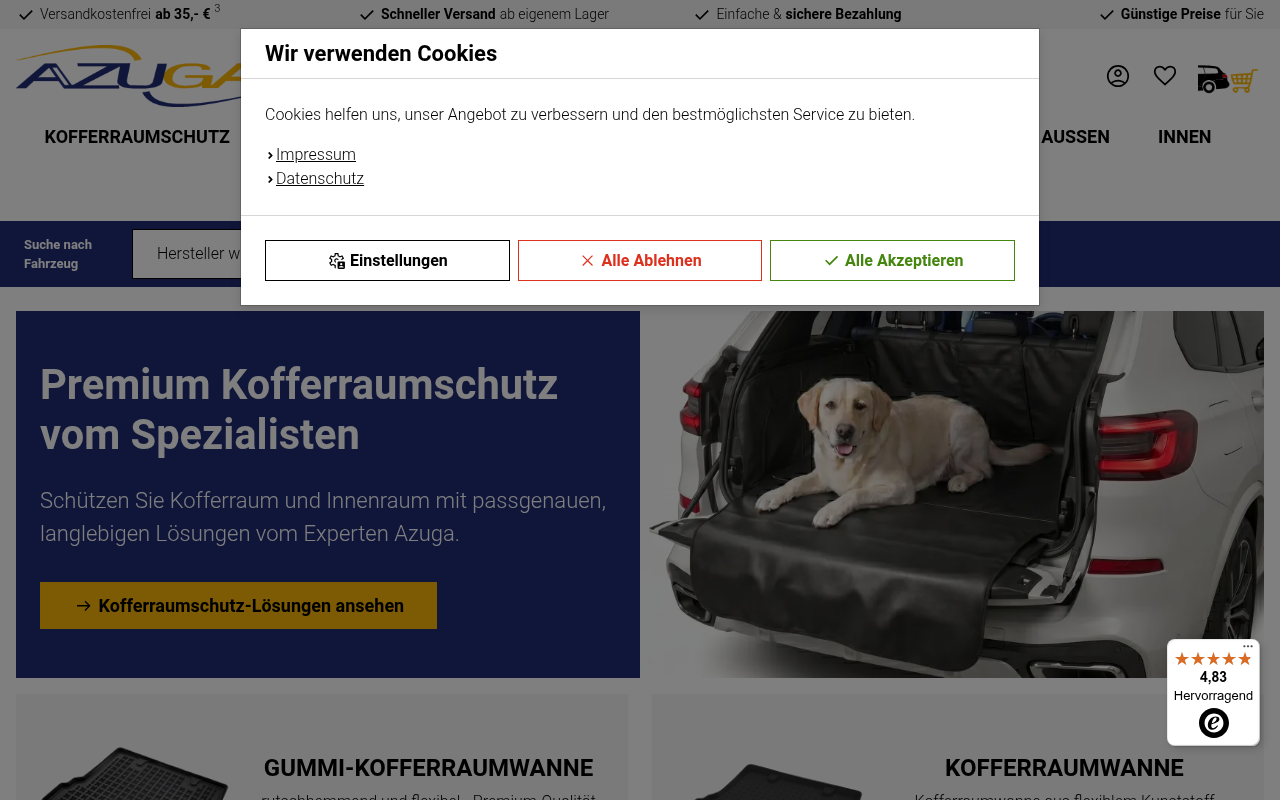 Screenshot van AZUGA OHG
