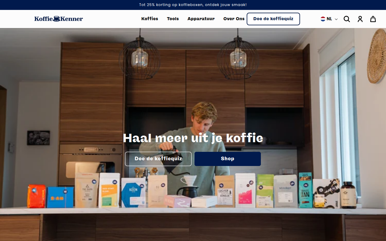 Screenshot van koffiekenner.com