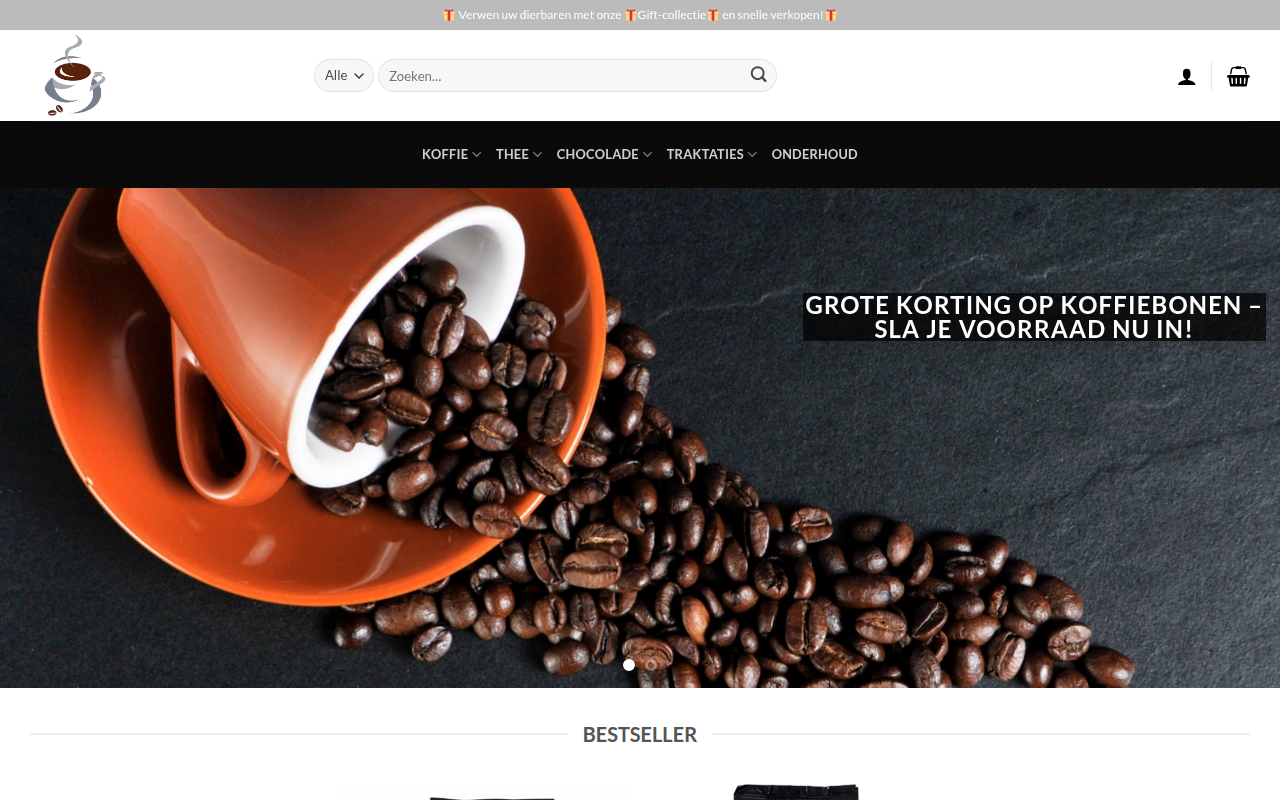 Screenshot van koffiepiraatnl.com