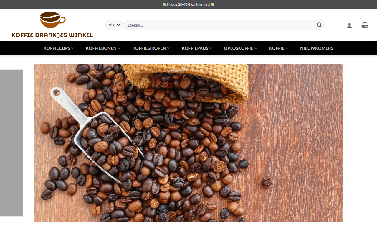Screenshot van koffieverkoops.com