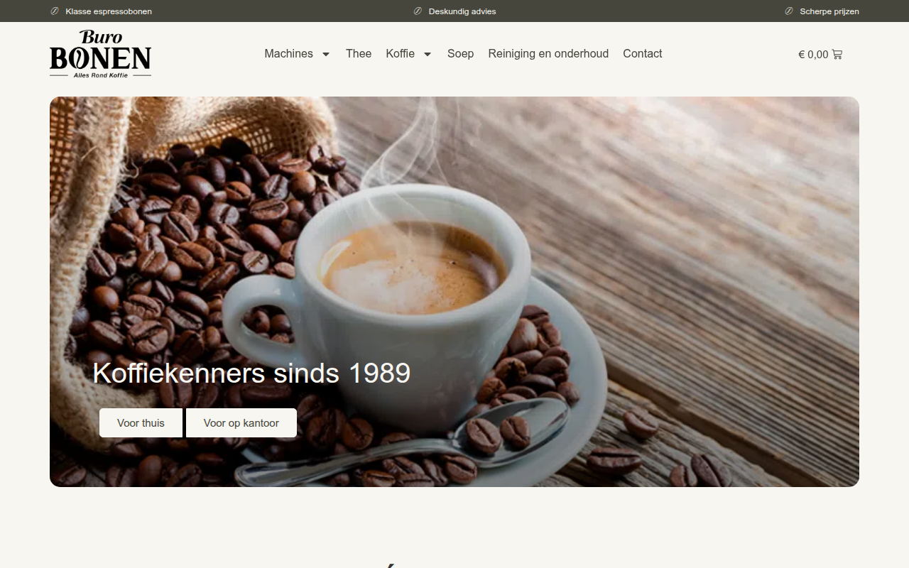 Screenshot van koffievoordeel-warenhuis.nl