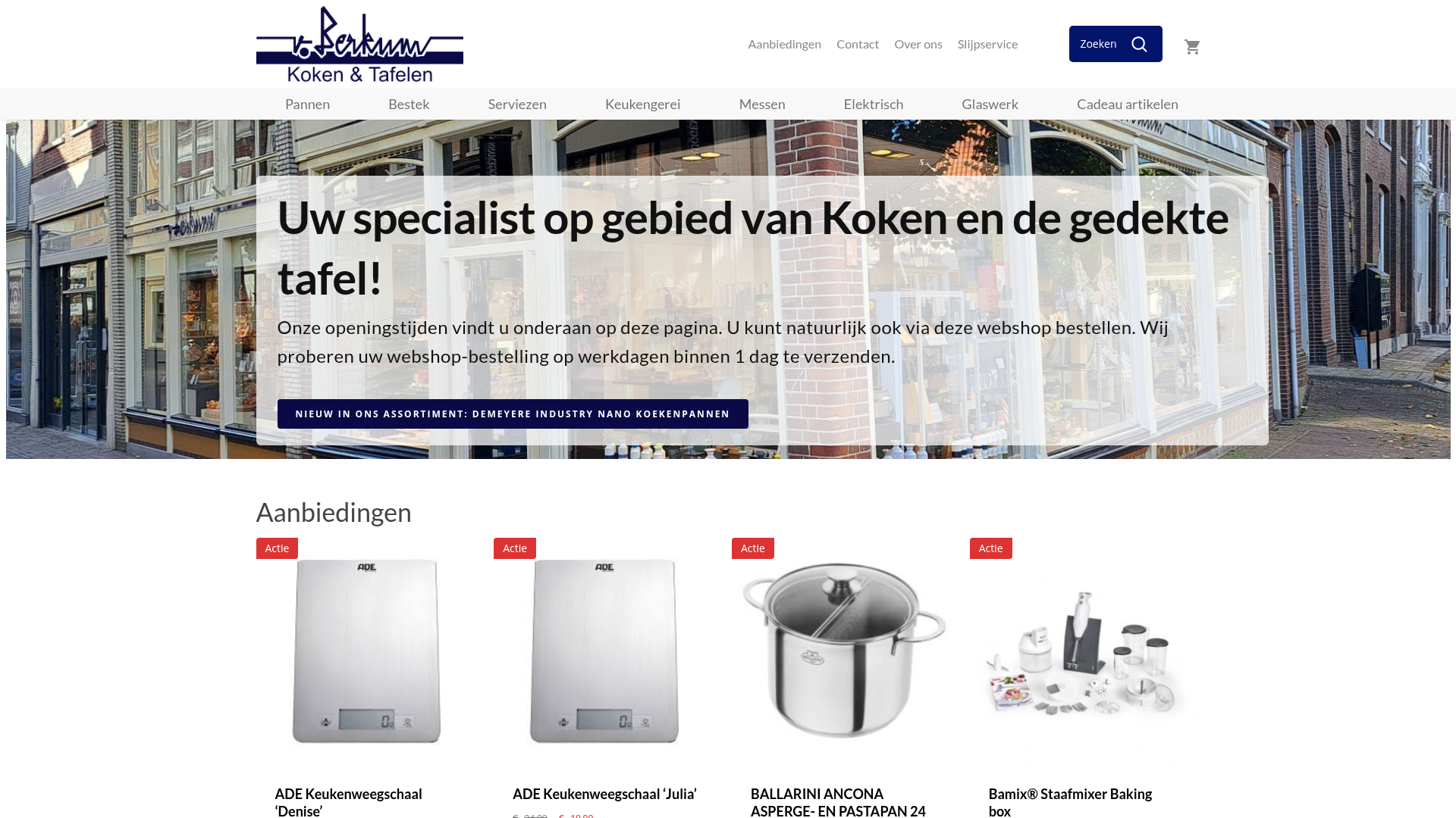 Screenshot van kokenentafelenhoorn.nl