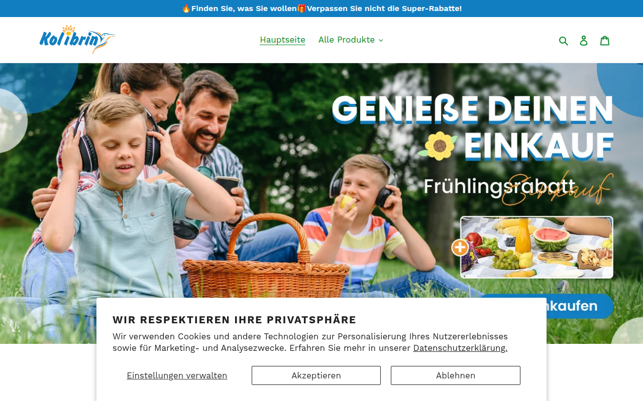 Screenshot van kolibrin.de