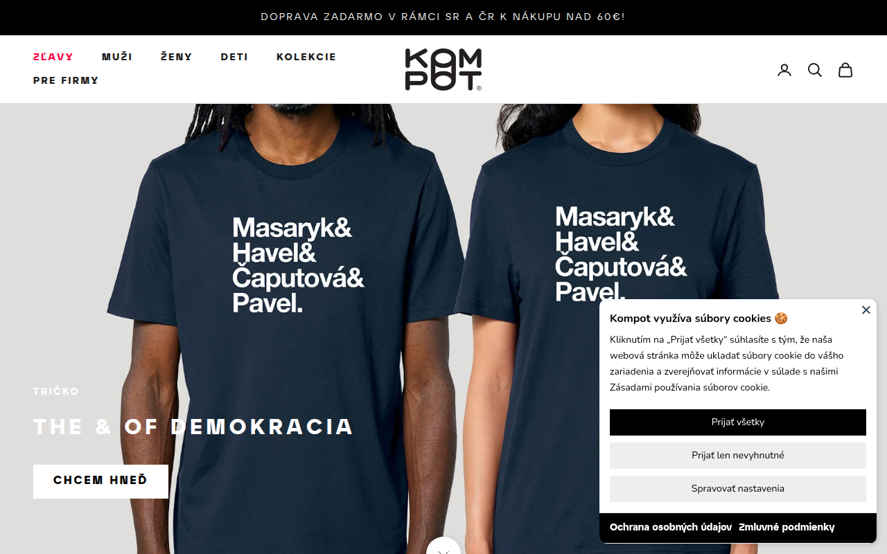 Screenshot van kompot.sk