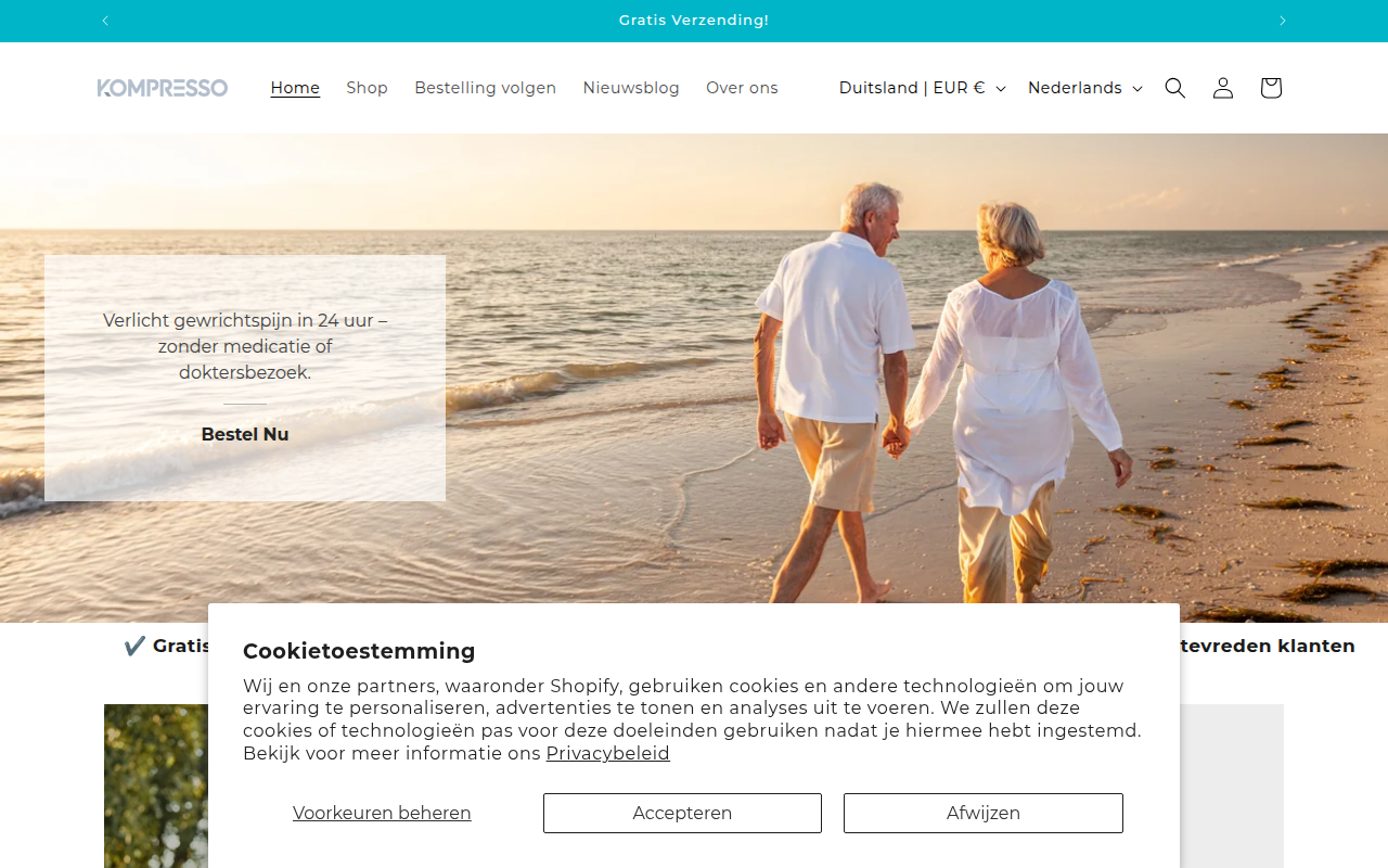 Screenshot van kompressomed.com