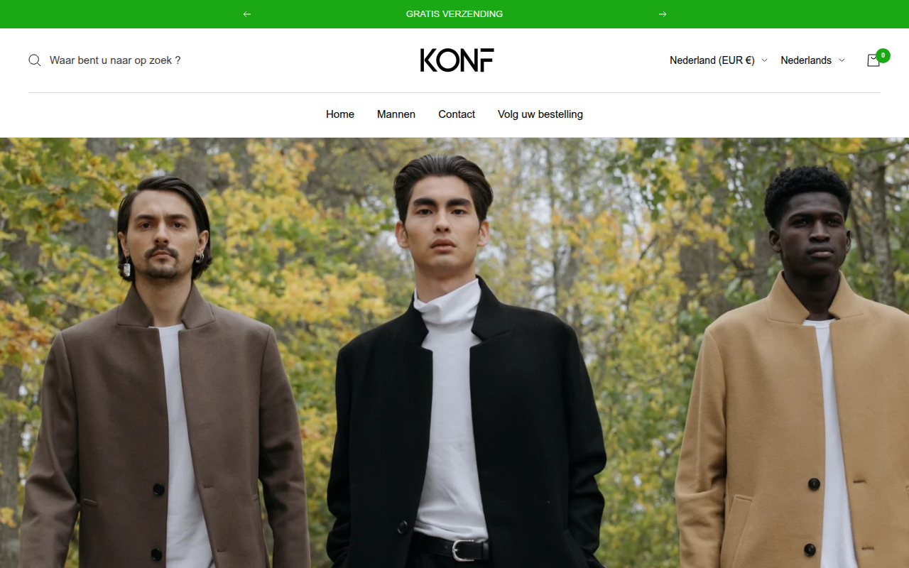 Screenshot van konf.nl
