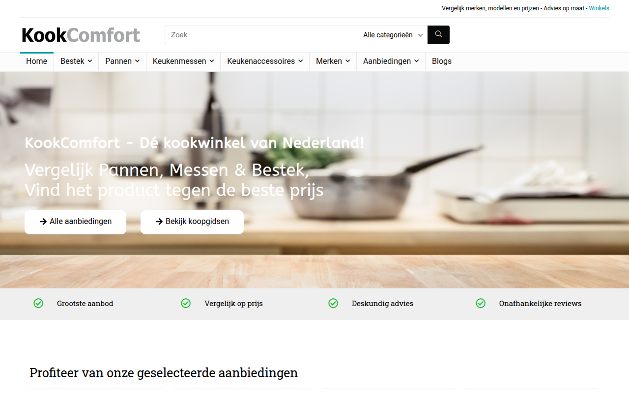 Screenshot van Kook-comfort