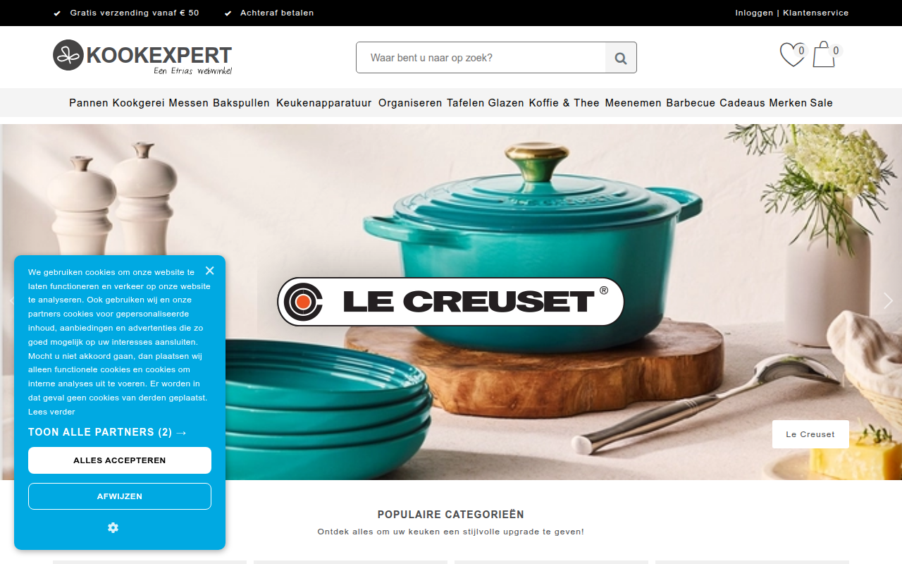 Screenshot van kookexpert.nl