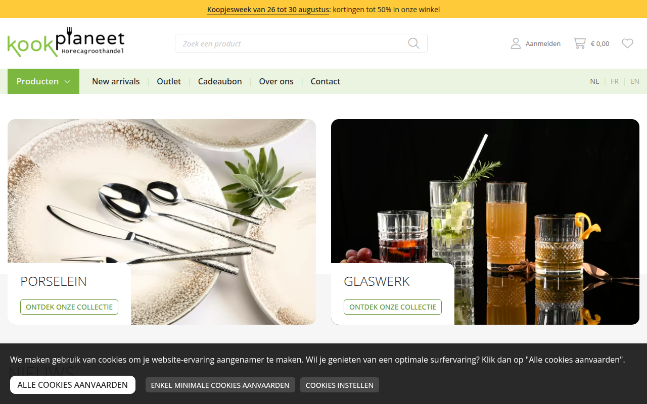 Screenshot van kookplaneet.be