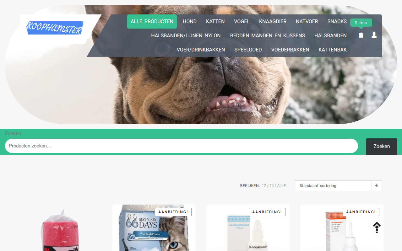 Screenshot van koophamster.com
