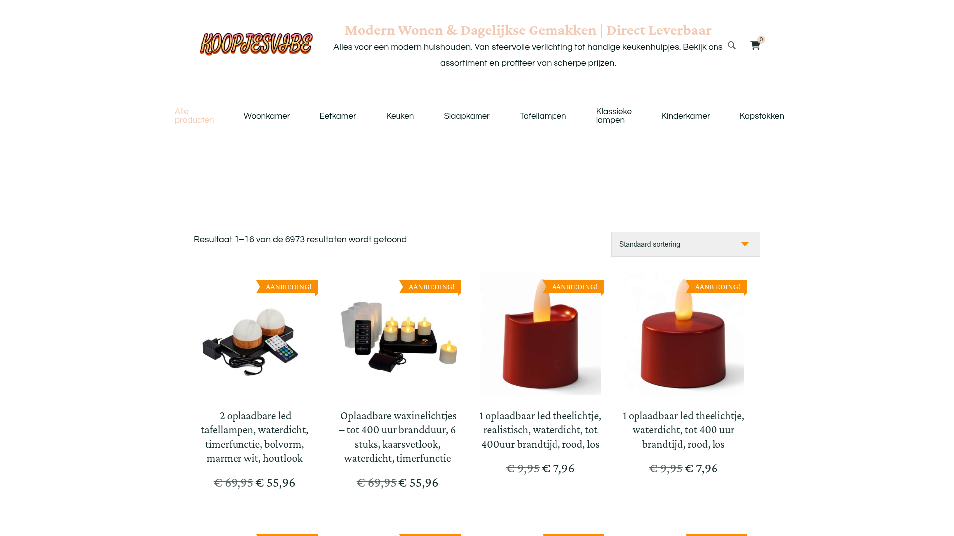 Screenshot van koopjesvibe.com