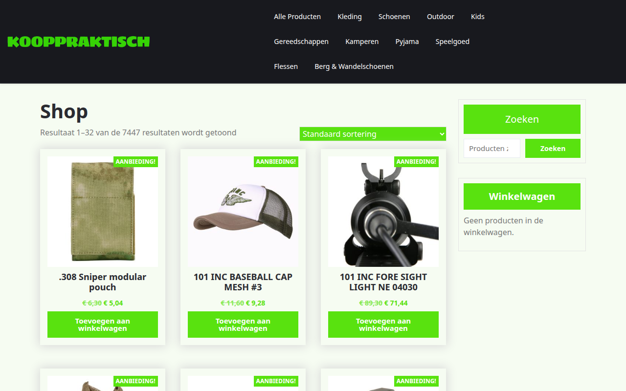 Screenshot van kooppraktisch.com