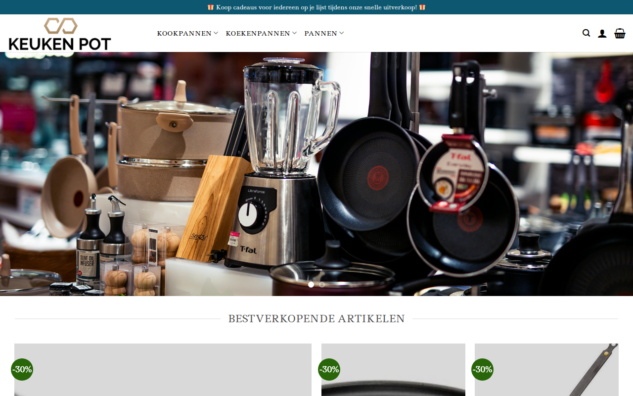 Screenshot van kopenpannen.com