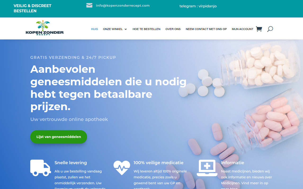 Screenshot van kopenzonderrecept.com