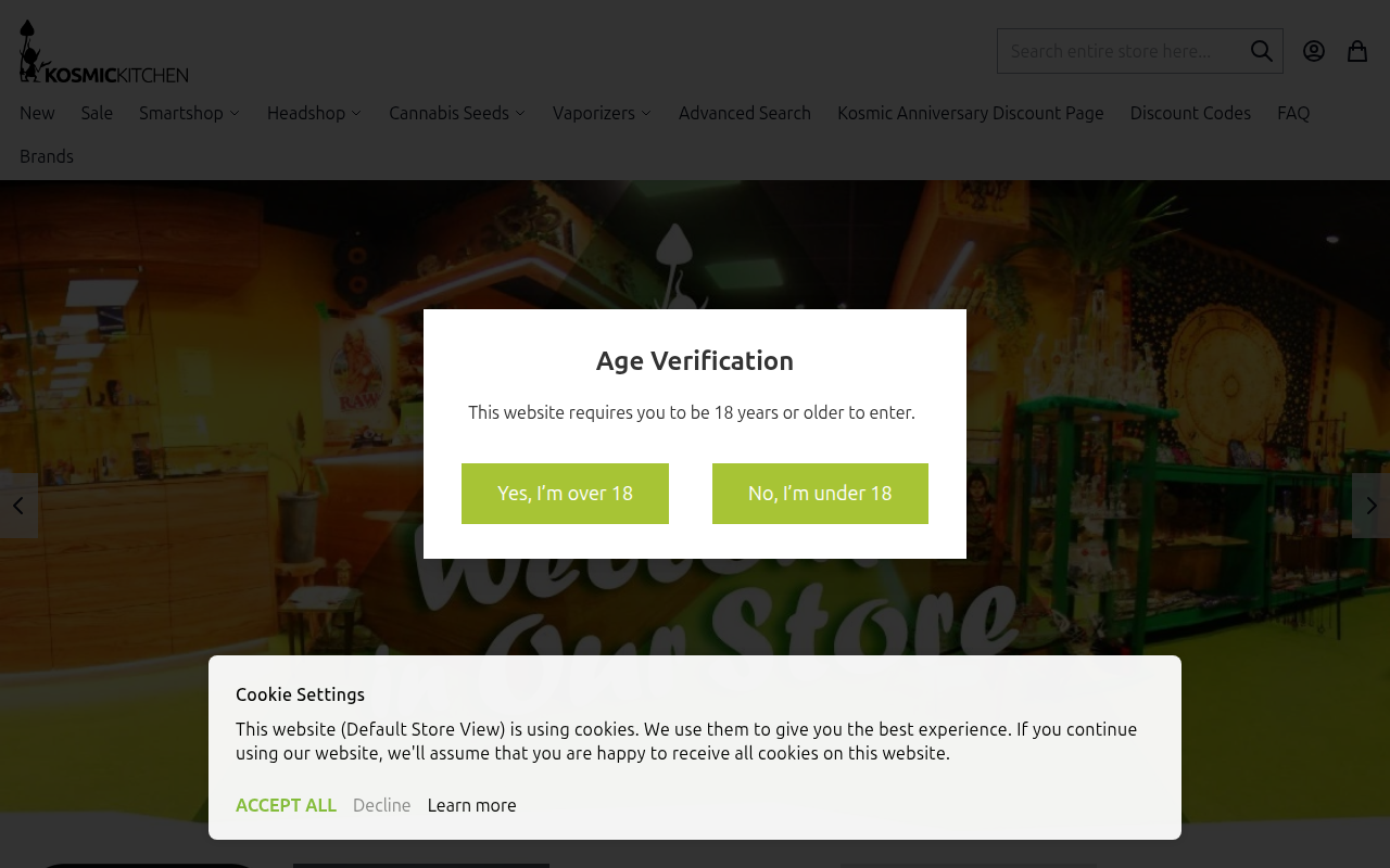 Screenshot van kosmickitchen.eu