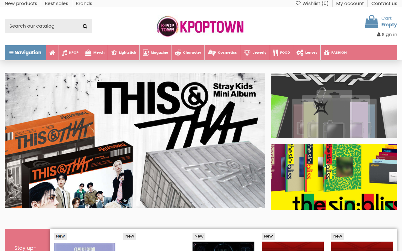 Screenshot van kpoptown.com