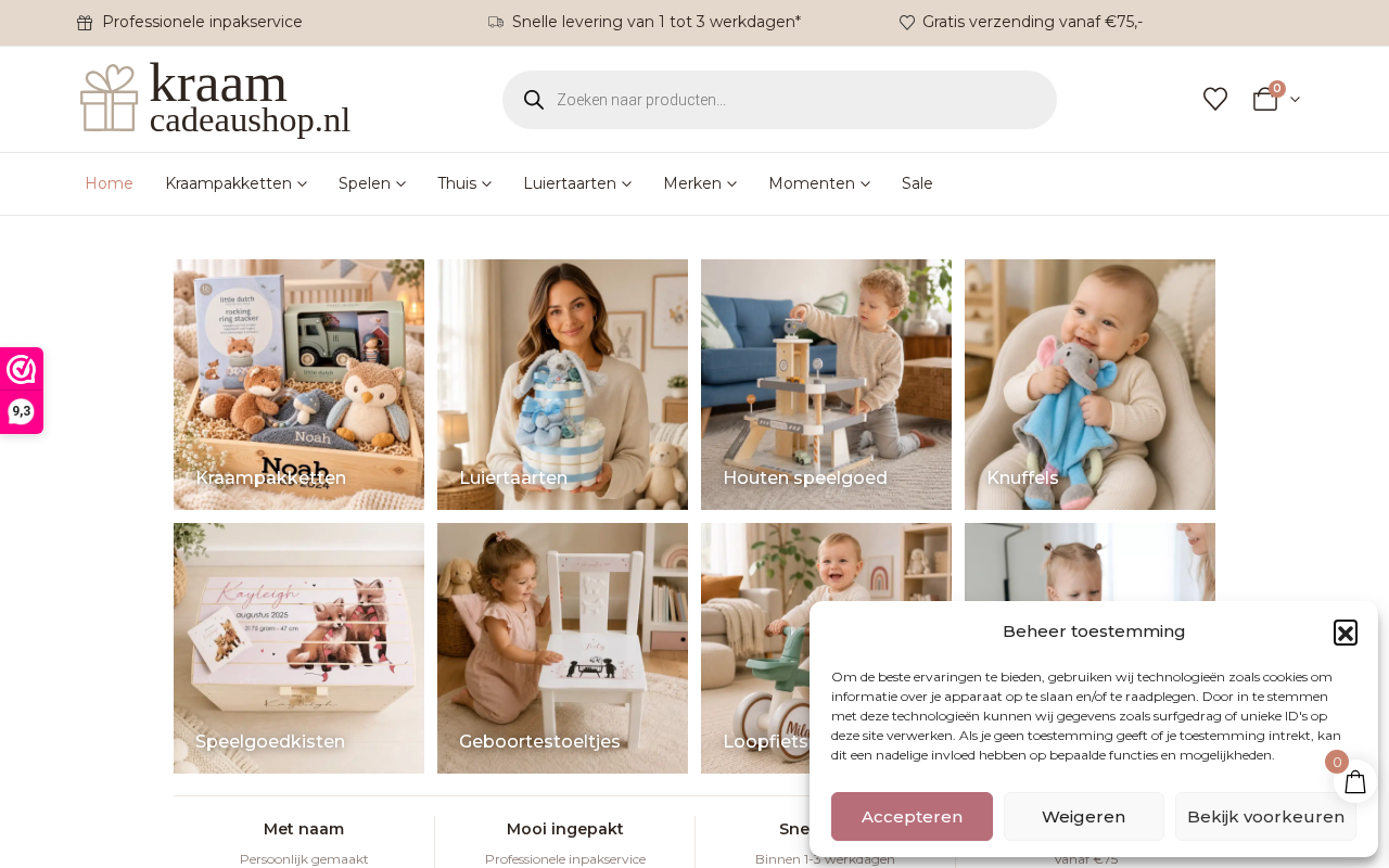Screenshot van kraam-cadeaushop.nl