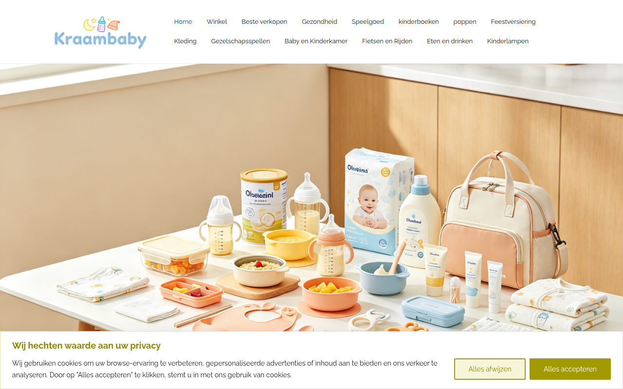 Screenshot van kraambaby.com
