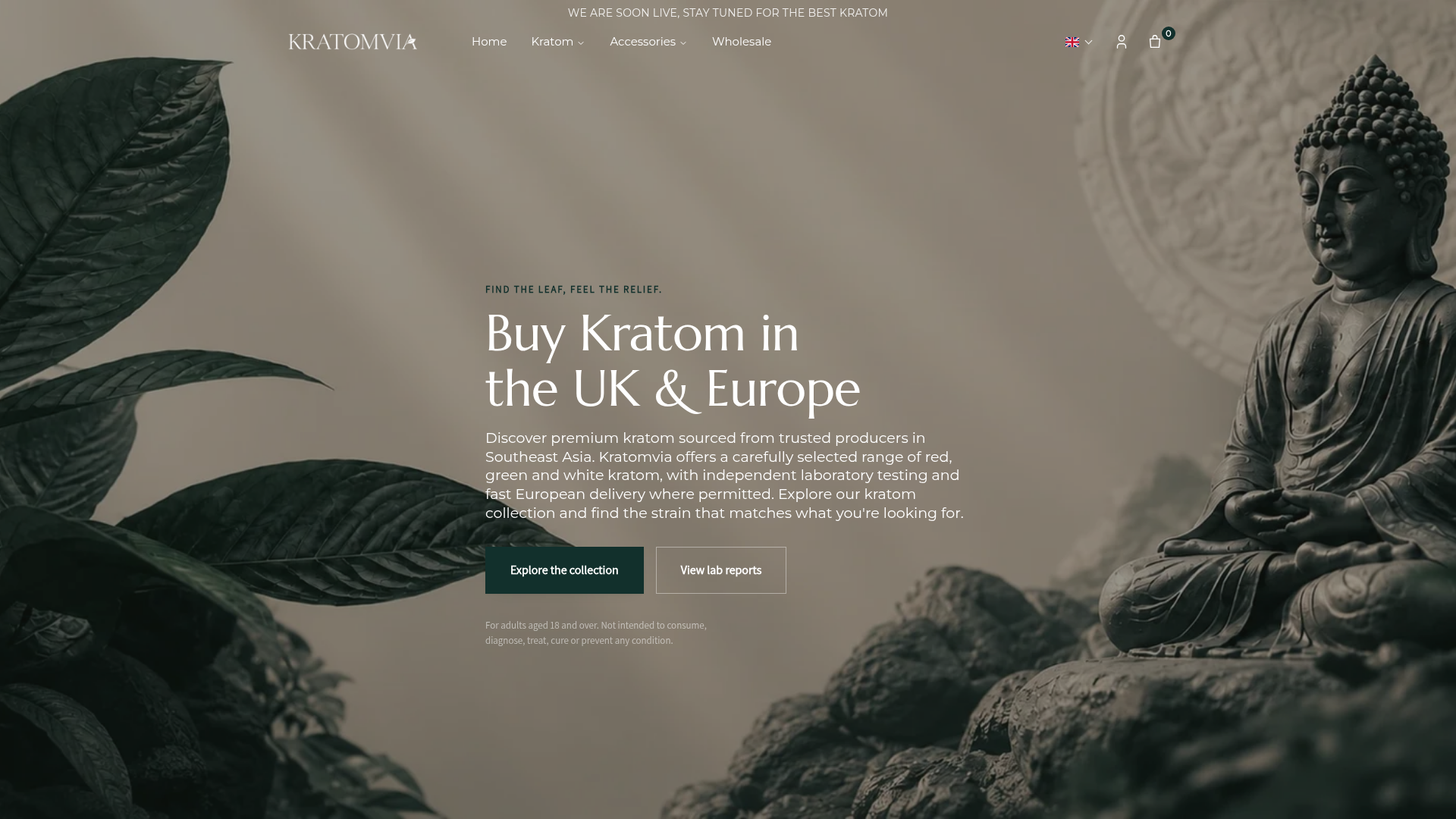 Screenshot van kratomvia.com