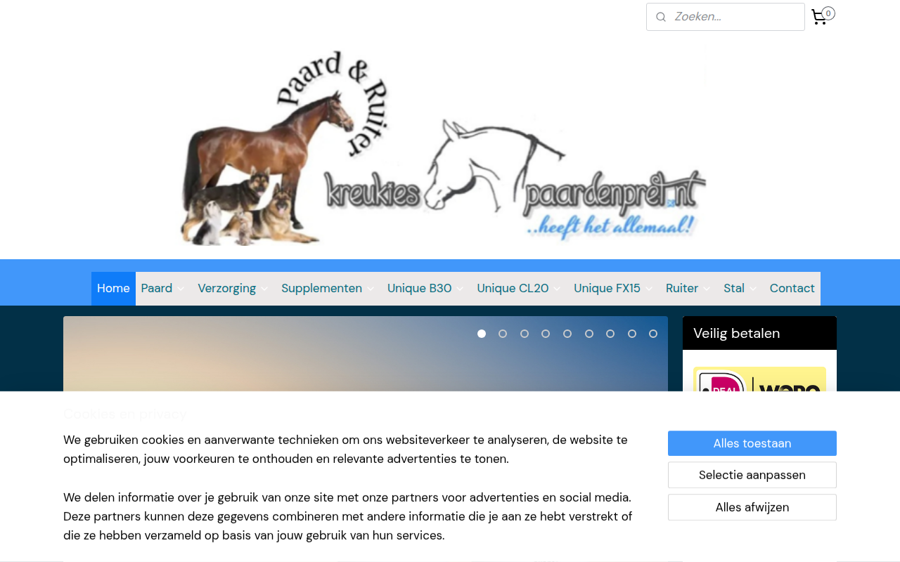 Screenshot van kreukiespaardenpret.nl