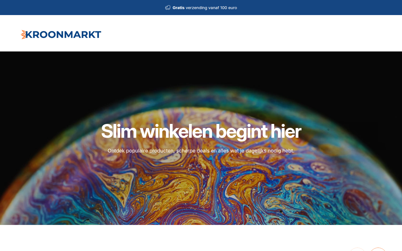 Screenshot van kroonmarkt.com