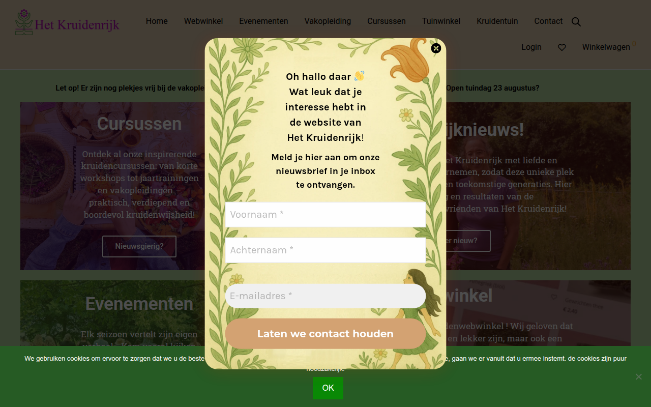Screenshot van kruidenrijk.nl