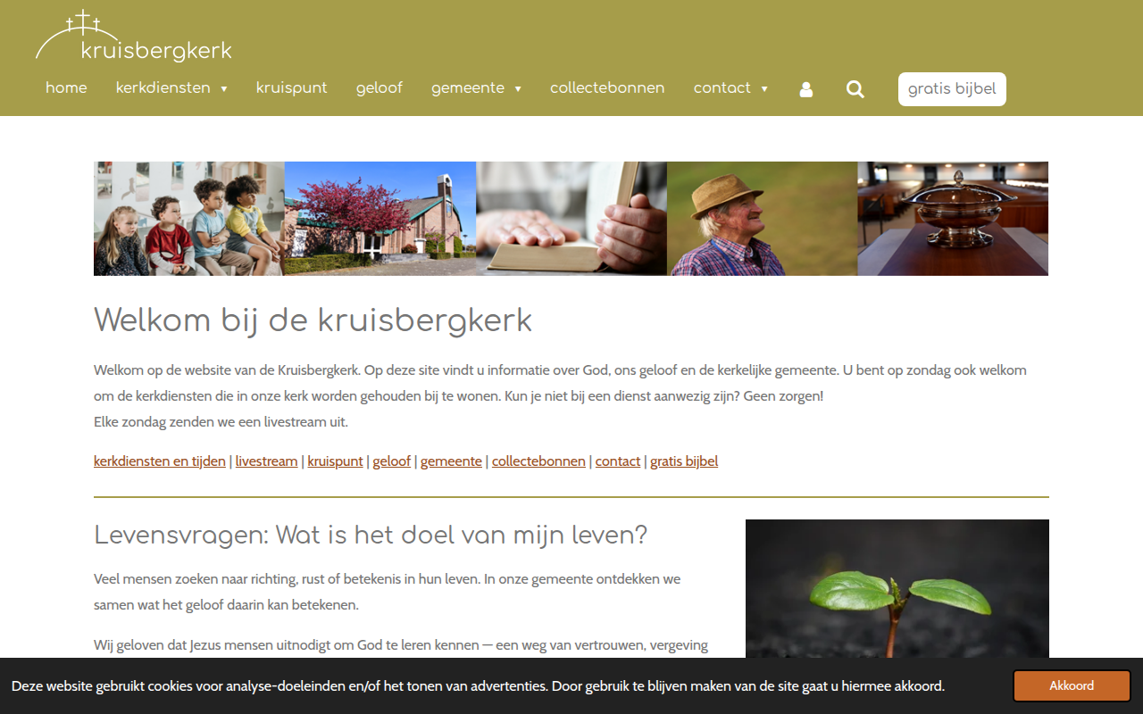 Screenshot van kruisbergkerk.nl