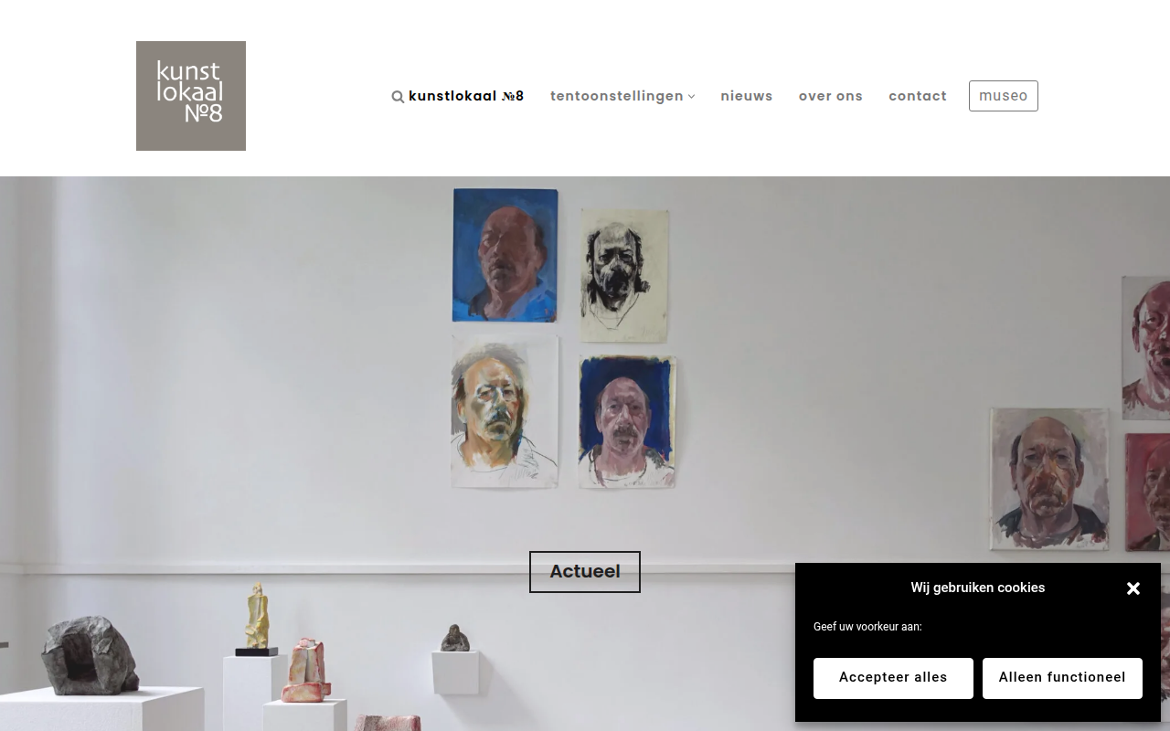 Screenshot van kunstlokaalno8.nl