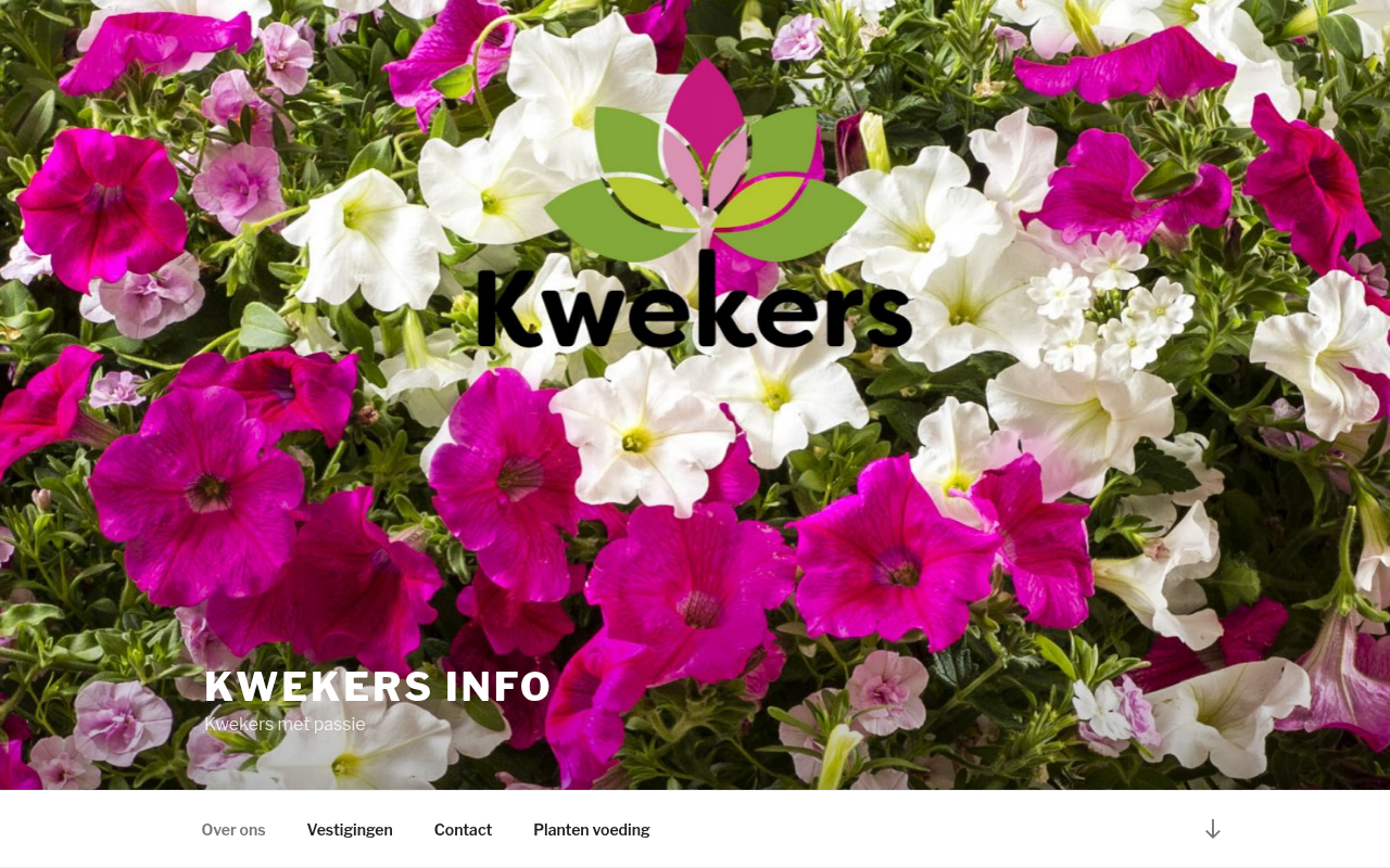 Screenshot van kwekers.info